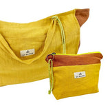 Mustard Linen <tc>Pack</tc> Medium Bag + <tc>Toiletry Bag</tc>