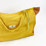 Mustard Linen <tc>Pack</tc> Medium Bag + <tc>Toiletry Bag</tc>