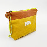 Mustard Linen <tc>Pack</tc> Shopper Bag + <tc>Toiletry Bag</tc>