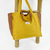 Mustard Linen <tc>Pack</tc> Shopper Bag + <tc>Toiletry Bag</tc>