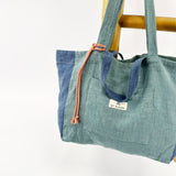 Pack Lino Verde Bolsa Shopper y Neceser