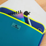 Fluorine Neoprene Duck Blue portable case