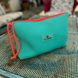 Sac à main en néoprène turquoise